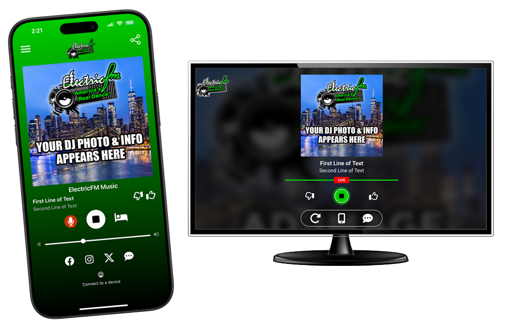 Your DJ Information On ElectricFM Apps